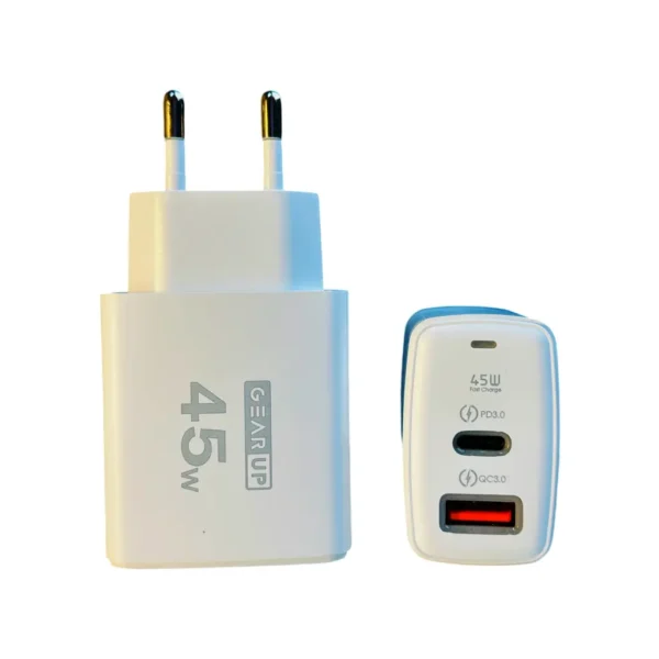 45W Fast Charging PD 3.0+ QC 3.0 USB Wall Charger (GearUP GP007)